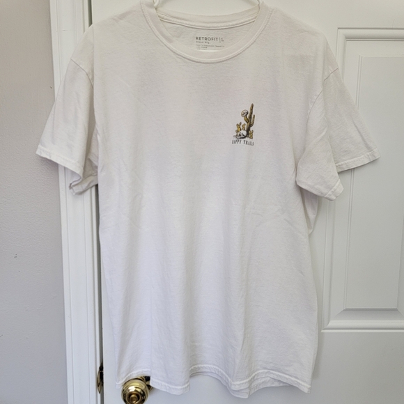 Retrofit Mens T Shirt Happy Trails Cactus Skulls Southwest 100% Cotton Large - Picture 2 of 7
